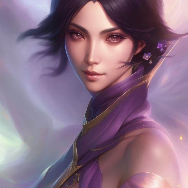 Rukia Portrait: Hyperdetailed Digital Art, 8k Resolution