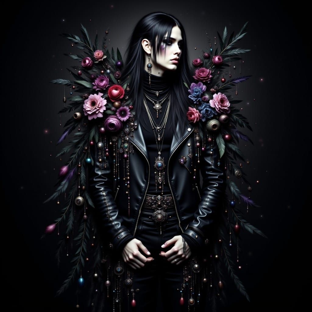 Surreal Dark Gothic Florals in Ethereal Colors