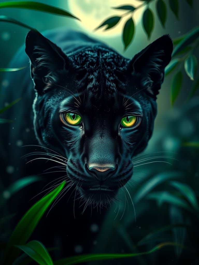 Black panther in the Jungle