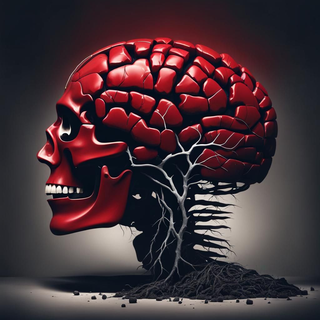 Solitary Agony: A Dark Depiction of Mental Anguish