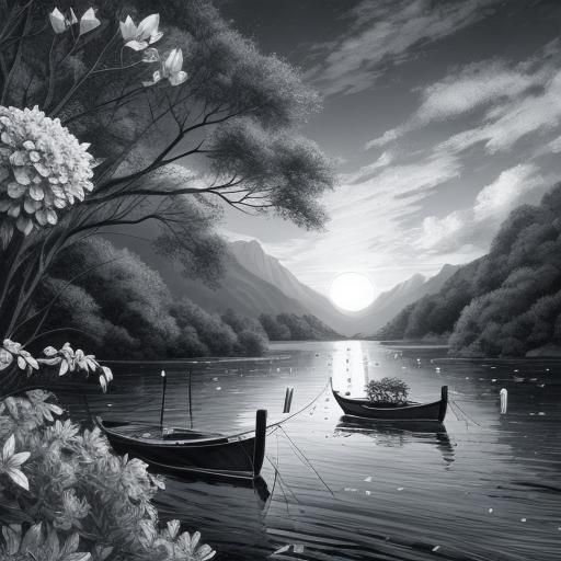 Monochrome Black and White Abstract