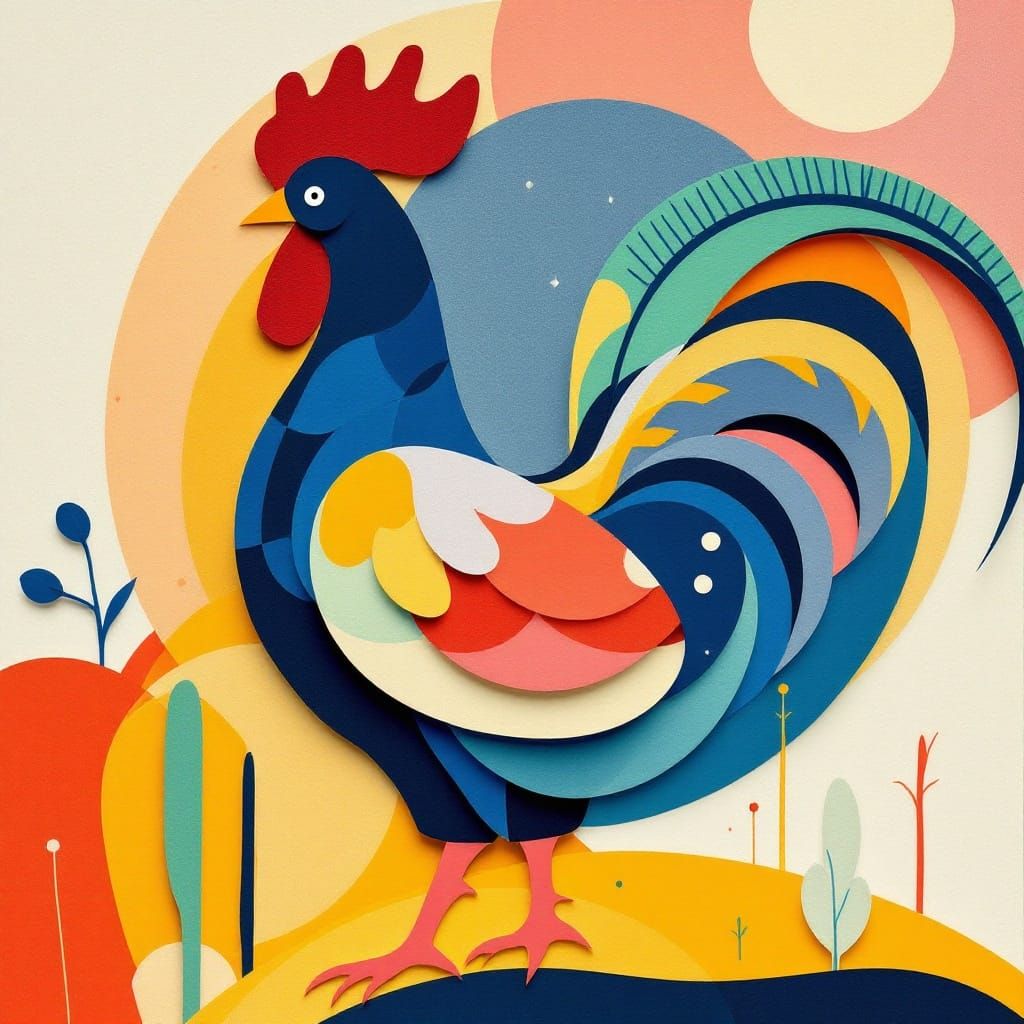 Bold Cut-Paper Collage Dominates Horizon