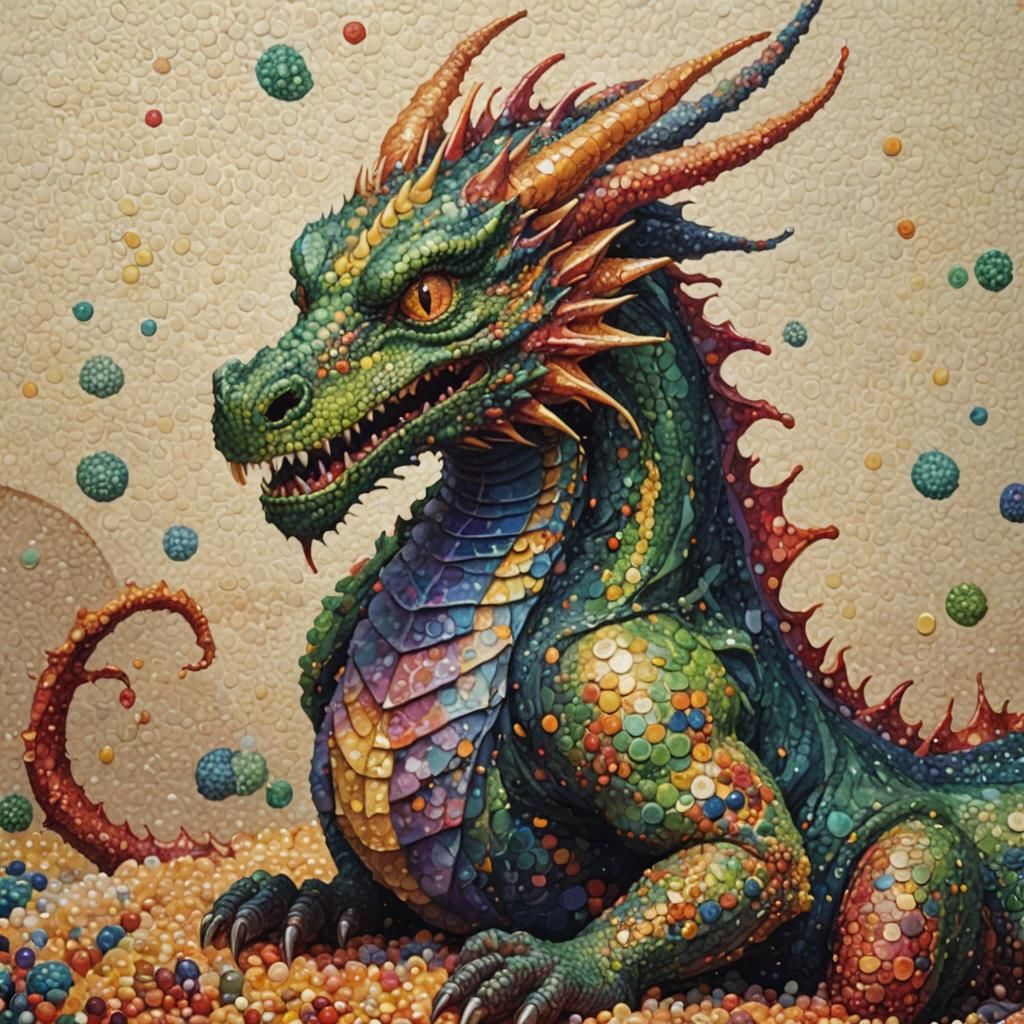 Pointillist Dragon 1