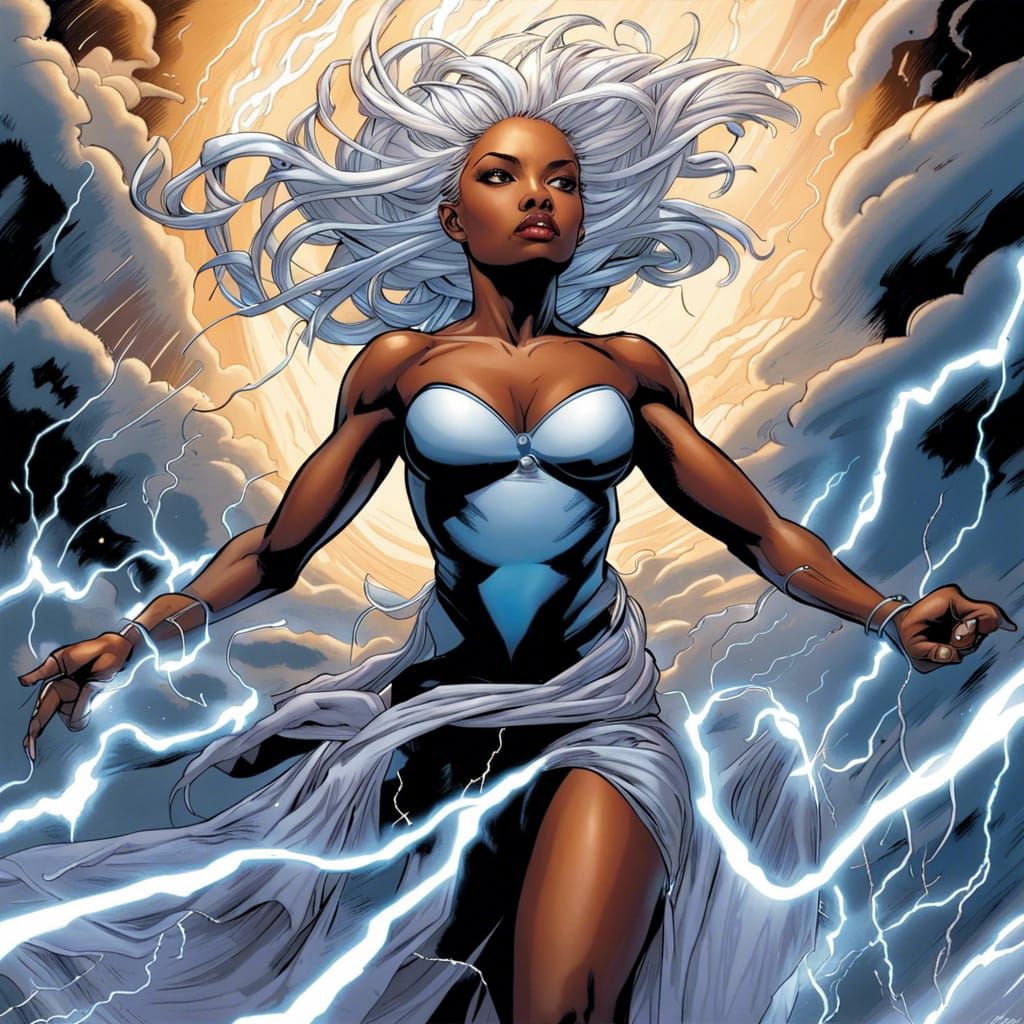 Dramatic Storm Illustration in Comic Book Style