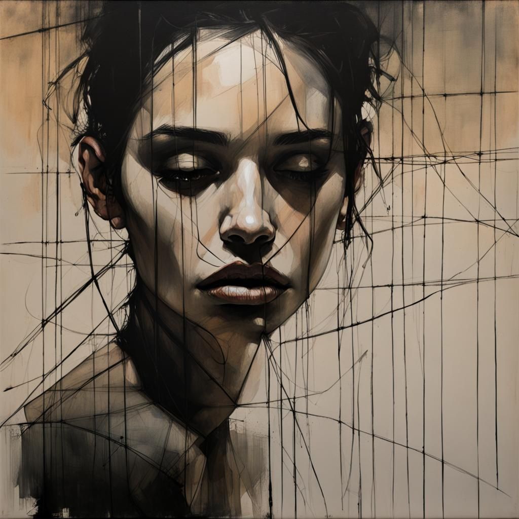 Striking Portrait with Fine Line Detail