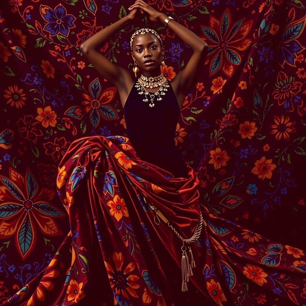 Psychedelic Garden Dream with Cosmic Mystery