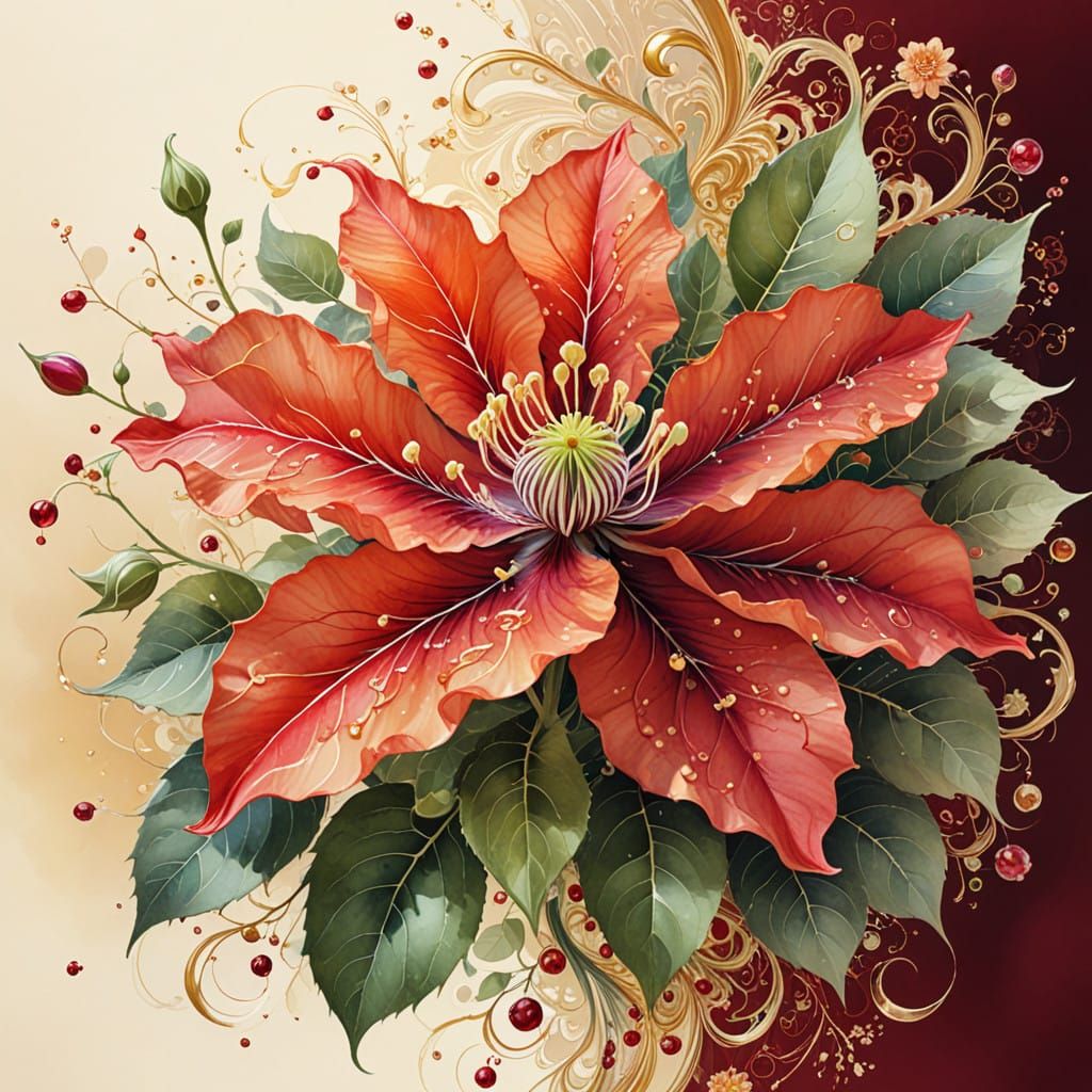 Ethereal Beauty in Realistic Watercolor