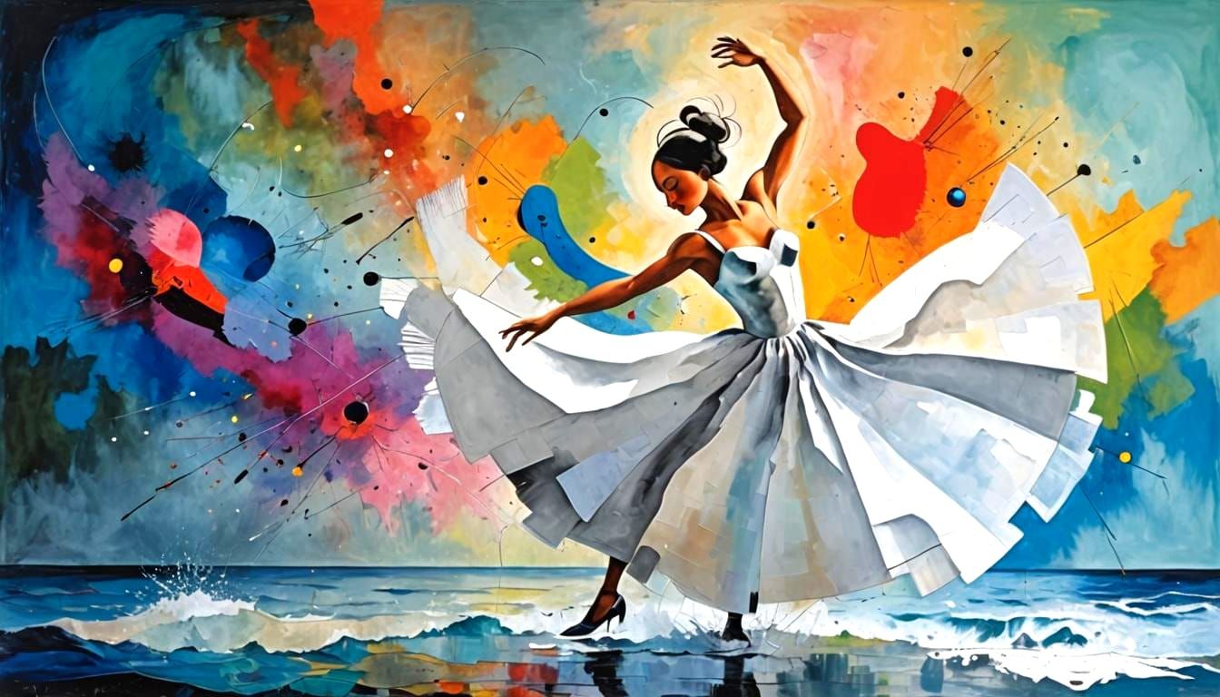 Abstract Collage Inspired by Kandinsky and Miro