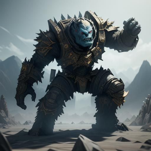 Epic 3D Origami Monster in Cinematic Style