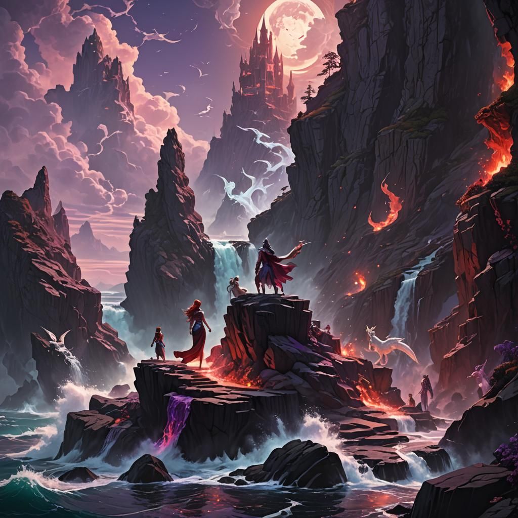 Mystical Mermaids and Wolves by the Sea