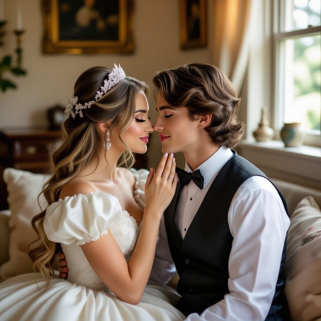 Intimate Hand Kiss Photo in Annie Leibovitz Style