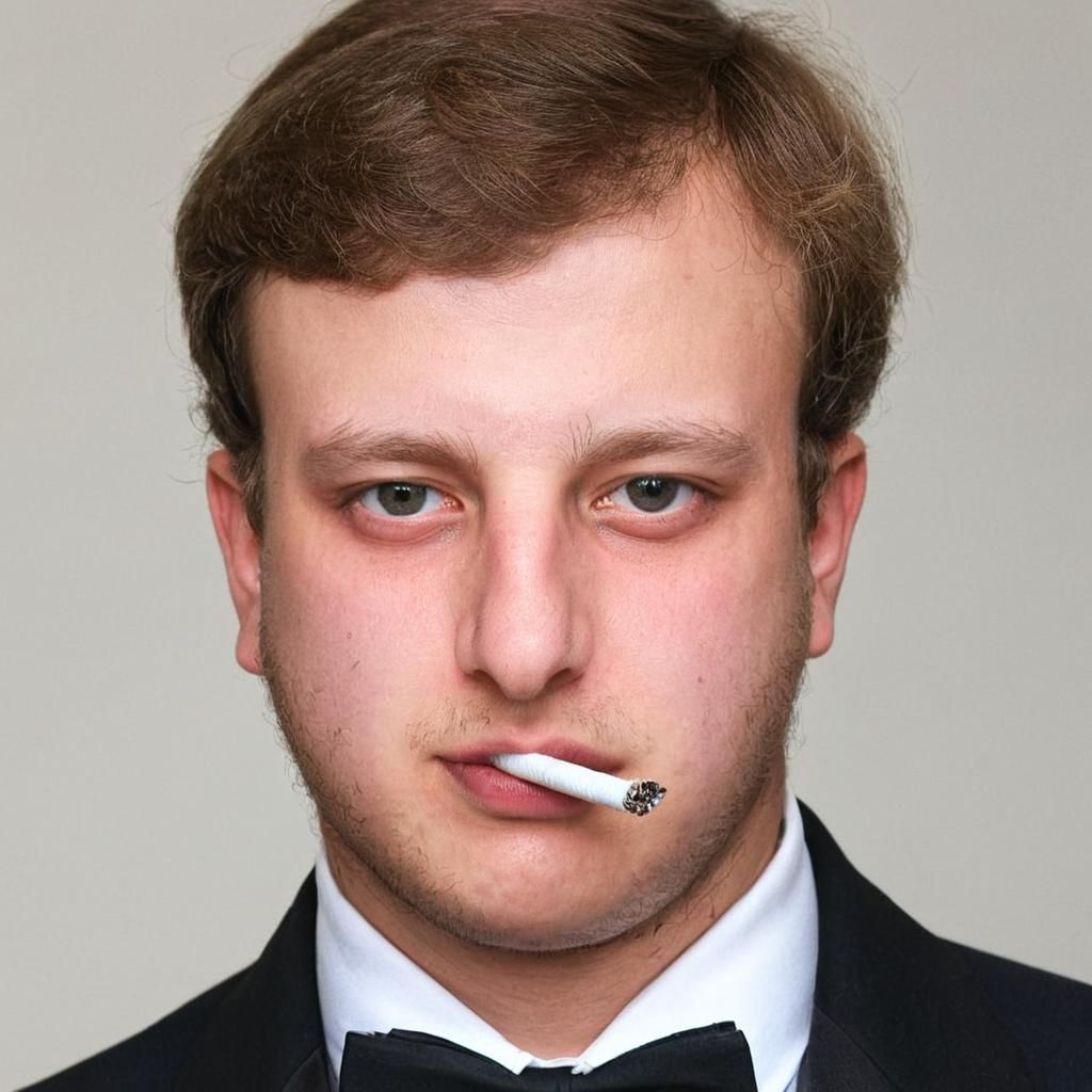 Classic Portrait of a Politician Smoking a Pipe