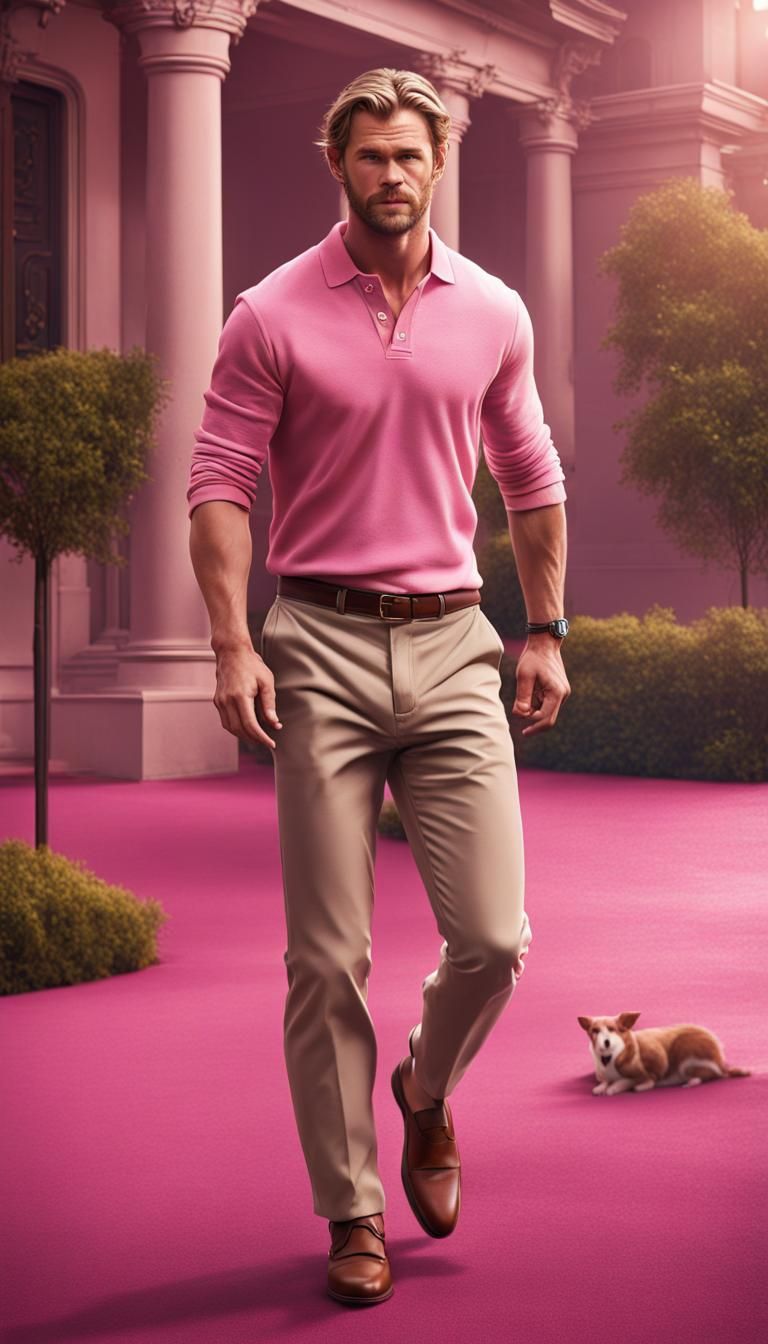 Chris Hemsworth as Preppy Art, Matte Painting