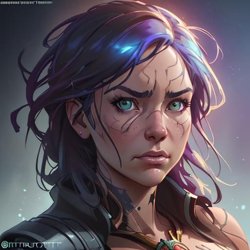 Hyperdetailed Fortnite Portrait in Art Nouveau Style