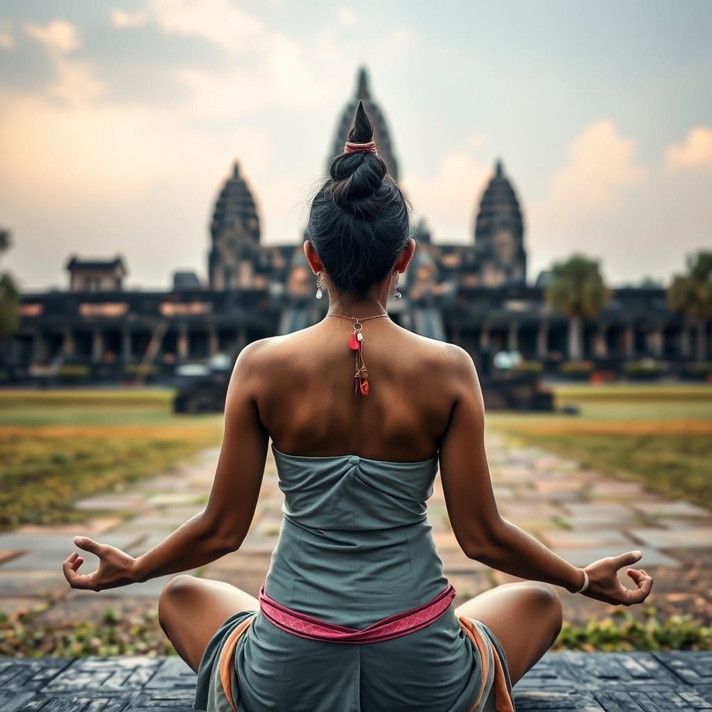 Apsara Meditates at Angkor Wat