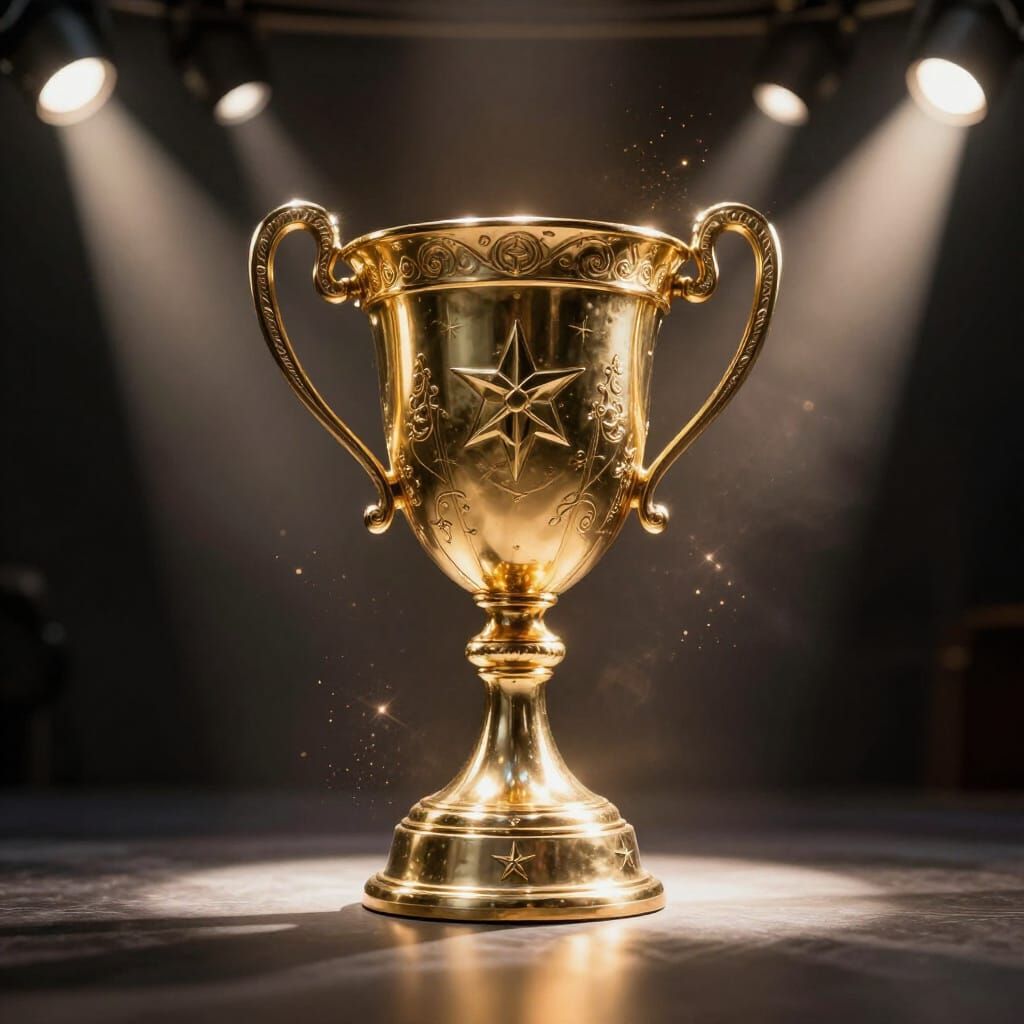 Golden Triwizard Trophy in Dramatic Spotlight