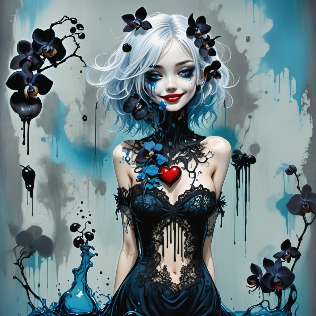 Heart, Orchids, and Beauty in Graphic Novel Style