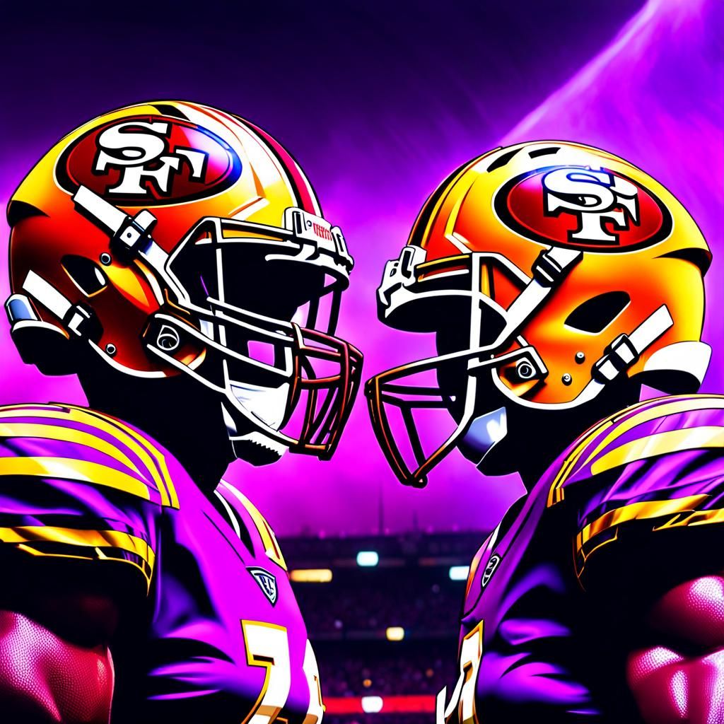 49ers vs Purple Robots: Dark Fantasy Concept Art