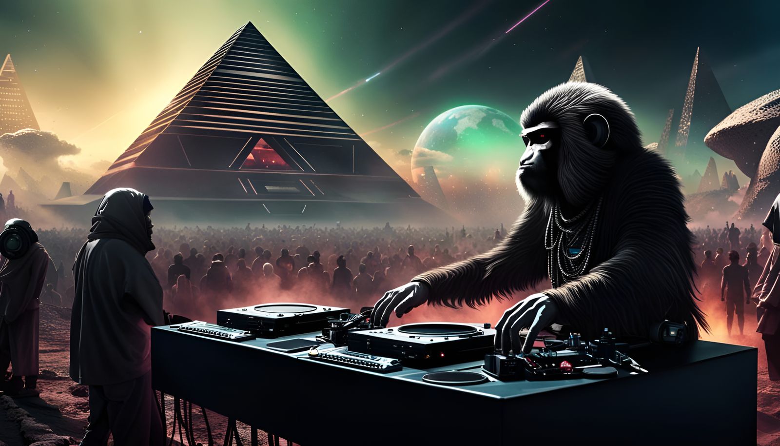 Epic Alien Monkey Techno Rave: End of World Party