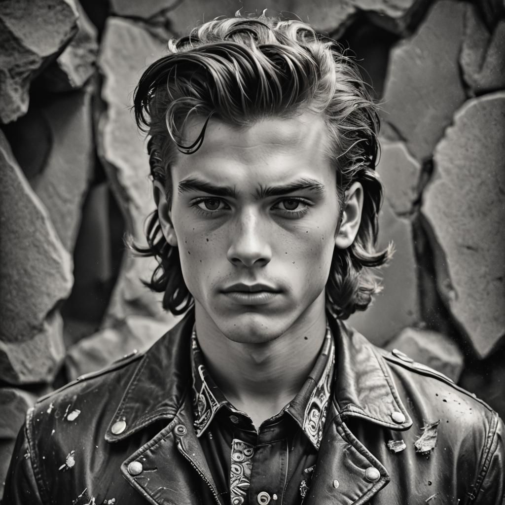 1950s Teen Portrait in Black and White Photography