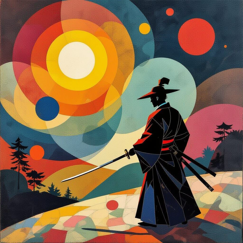 Samurai zatoichi meet Paul Klee paint world