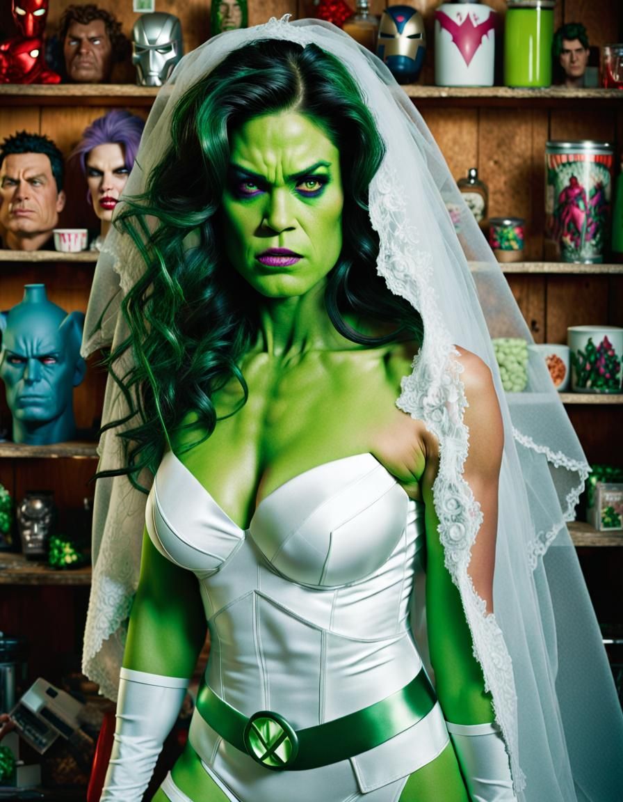 upcoming Marvel film, "She-Hulk," character, photorealistic,...