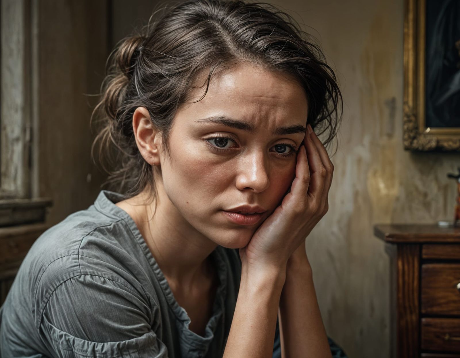 A Melancholic Portrait of Sorrow