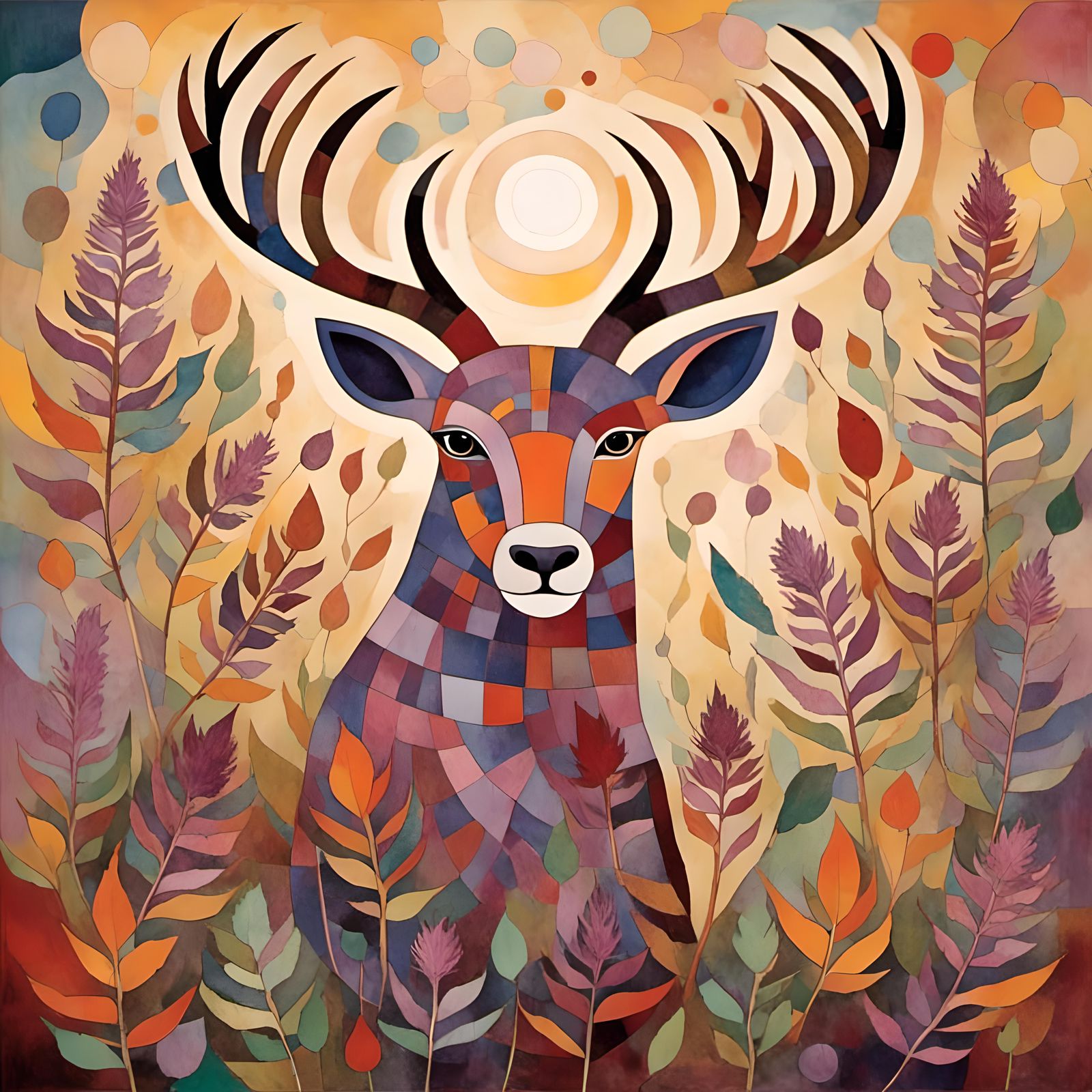 Mystical Oak King Portrait with Earth Energy