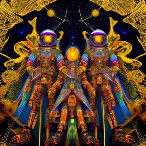 Three wise men in the outerspace
