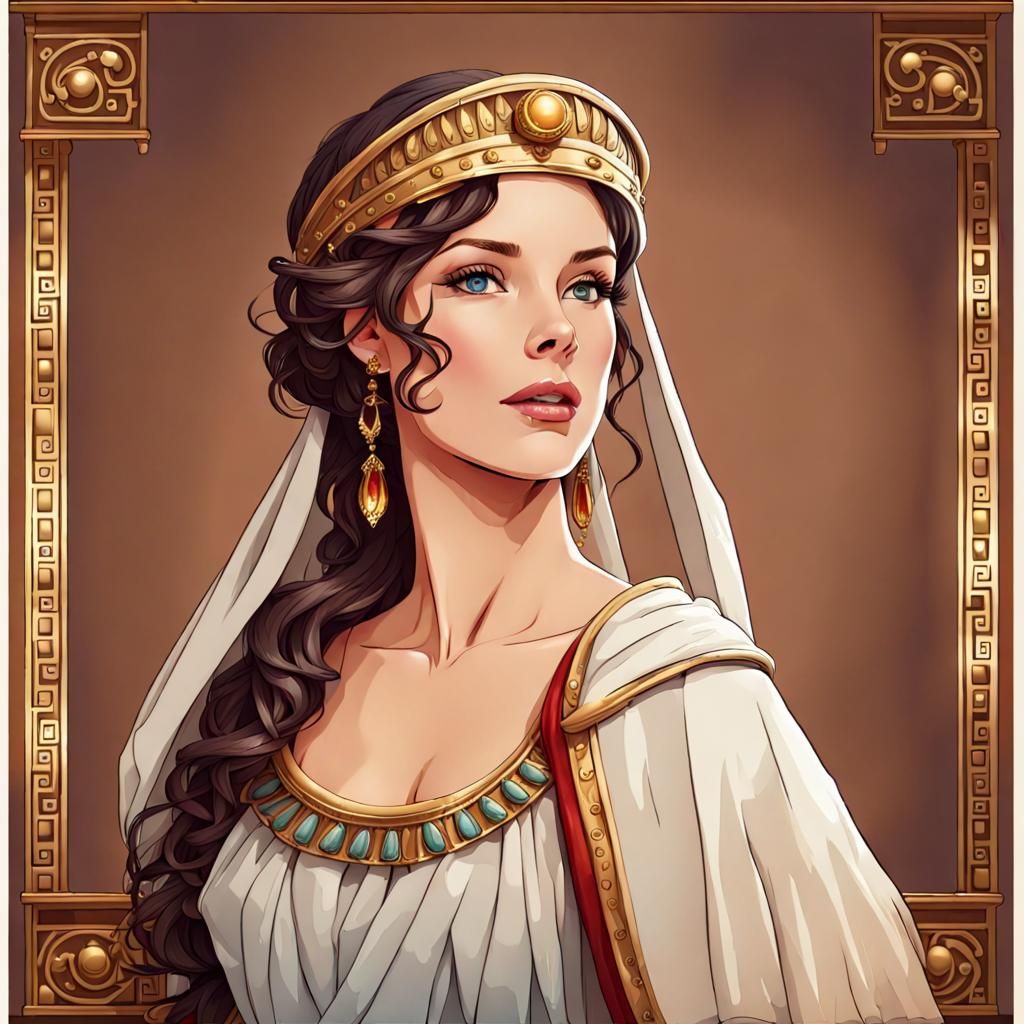 Elegant Roman Princess Portrait