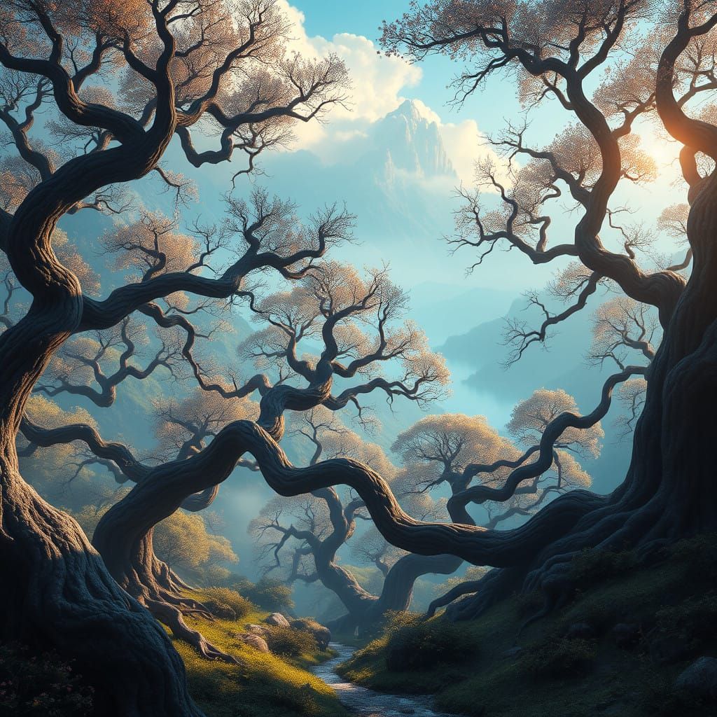 Surreal Fantasy Realm Unfolds in Kaleidoscope of Colors