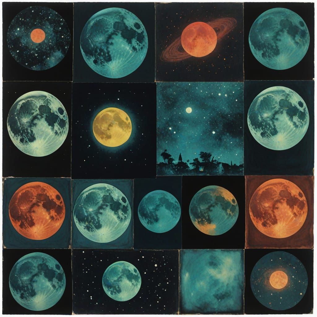 Cosmic Dreamscape in Vibrant Autochrome Hues