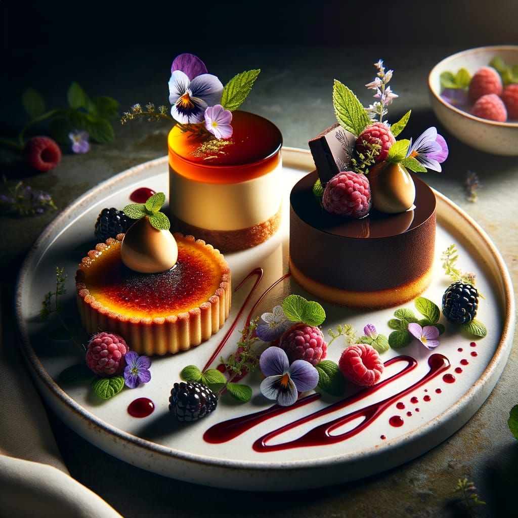 A Luxurious Trio of Desserts