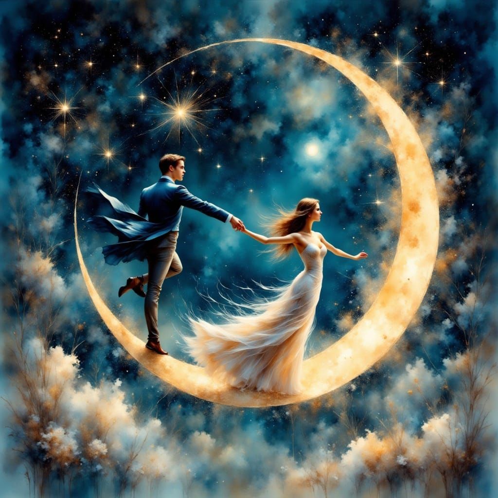 Magical Waltz on a Crescent Moon