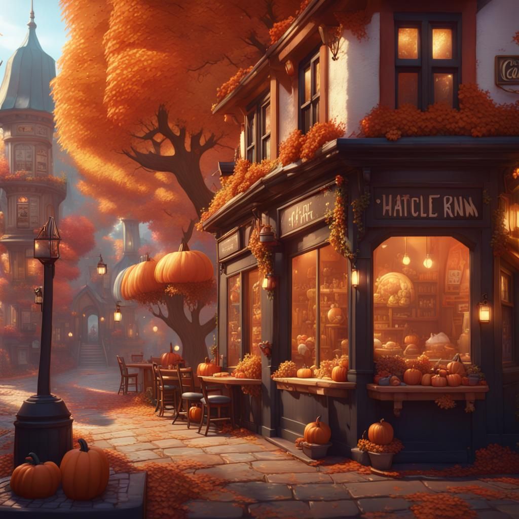 Charming Autumn Cafe Run by a Cute Cat