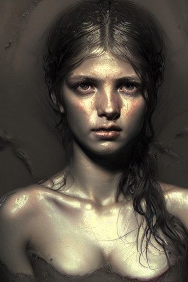 Eldritch Portrait of a Girl in 3D Shading