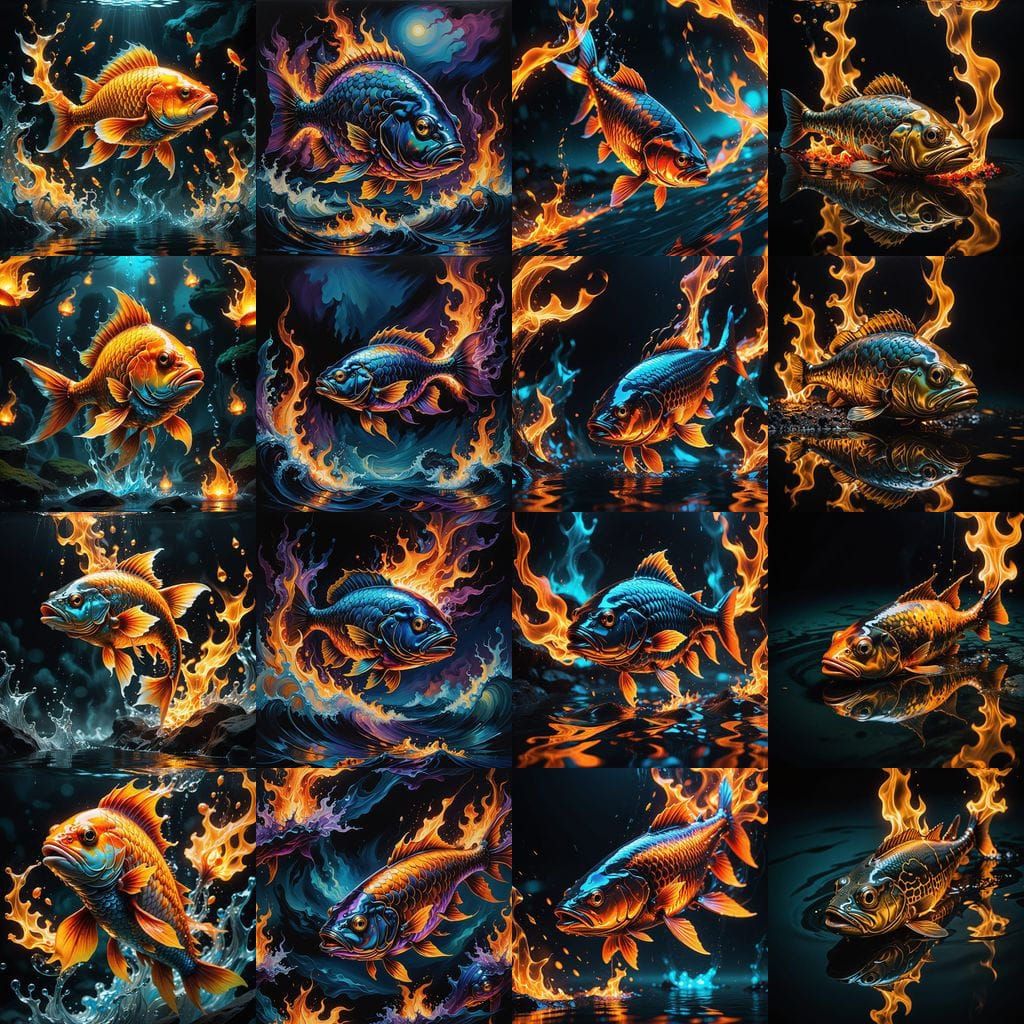 Fiery Fish in Turbulent Waters