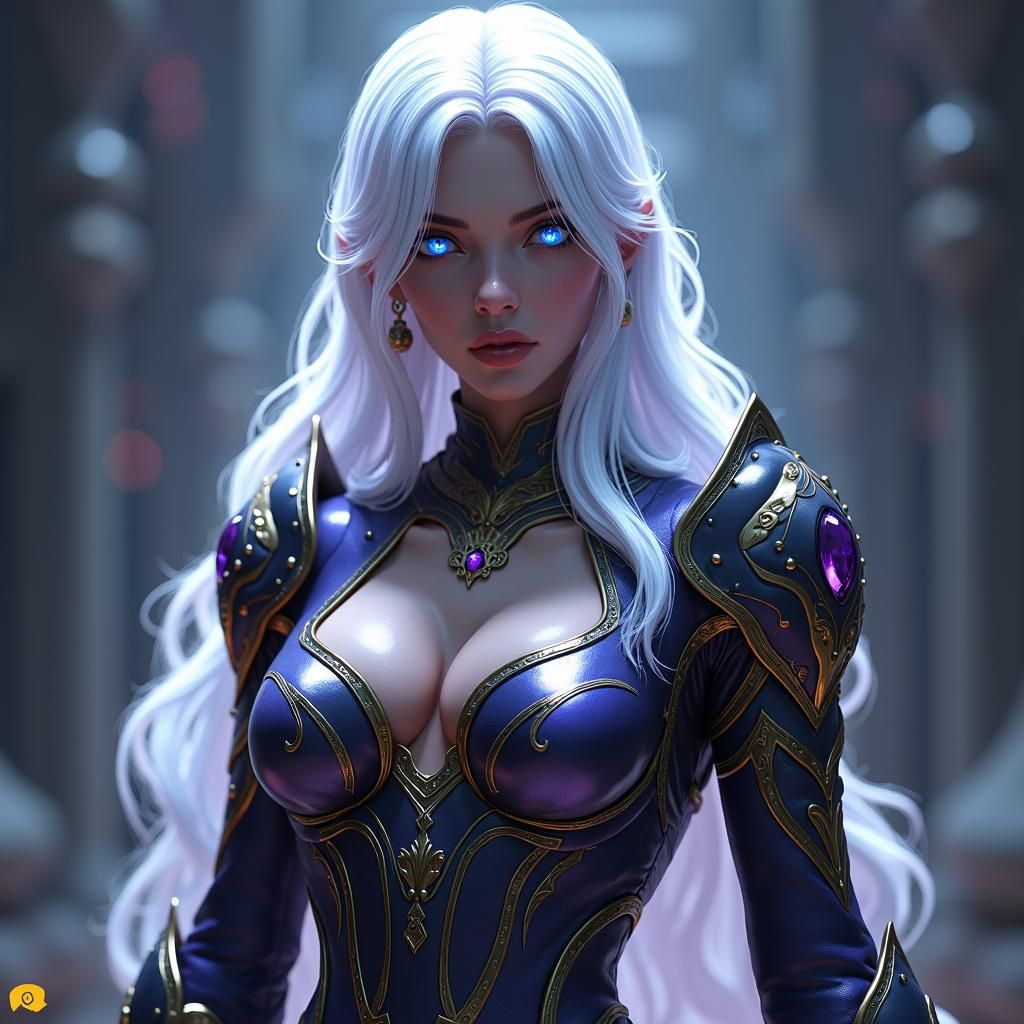 Fantasy Woman in Sci-Fi Armor, Masterpiece in 8k