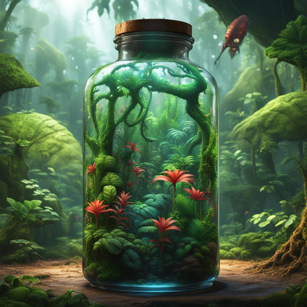 Rainforest in a Bottle: Detailed Matte Painting