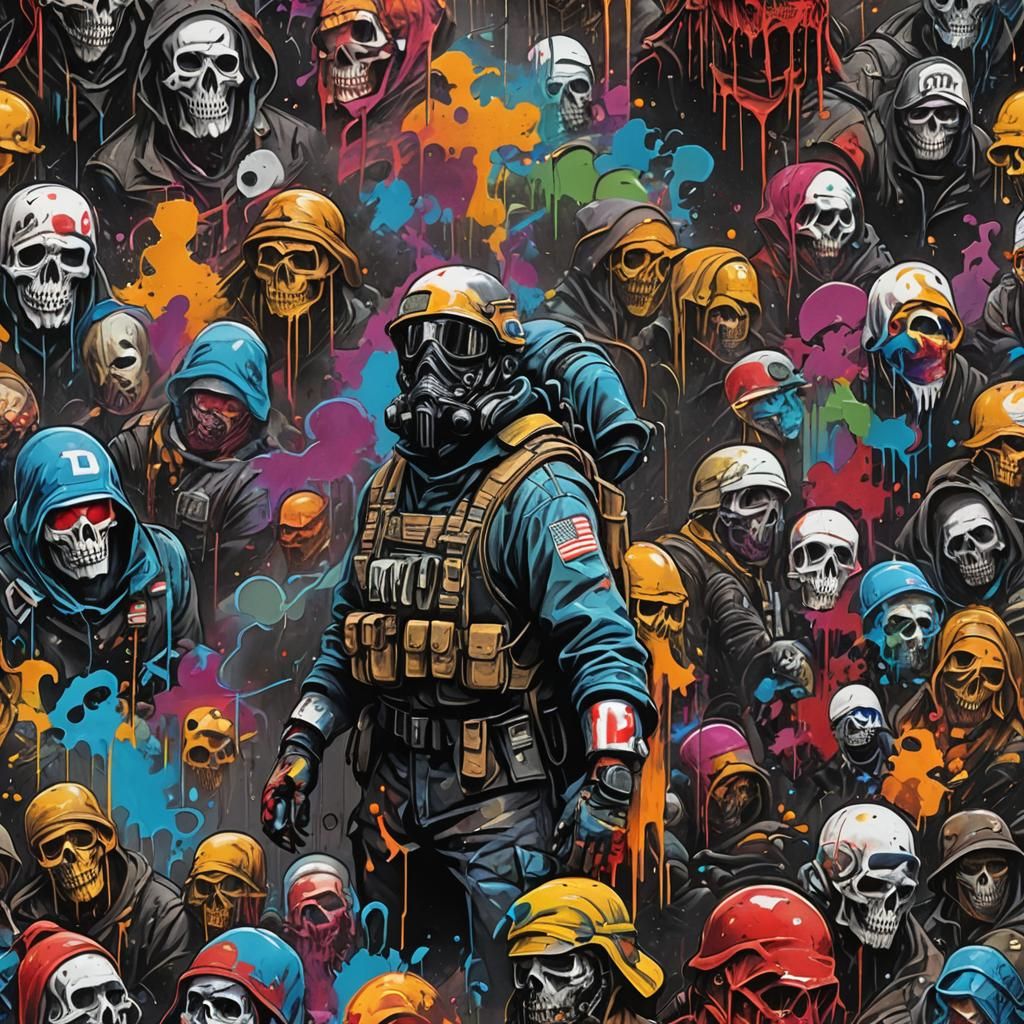 Graffiti Art Remembering Fallen Heroes