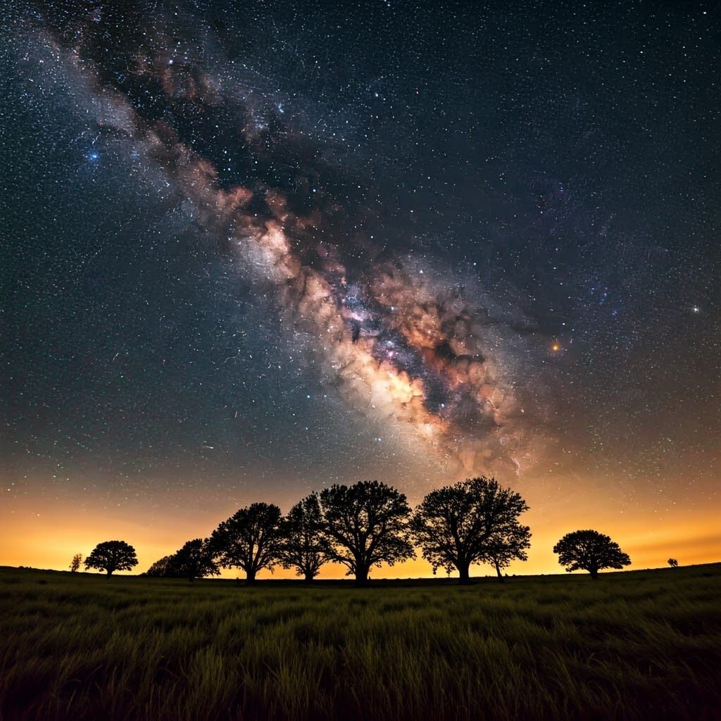 Breathtaking Milky Way Galaxy Night Sky Photograph