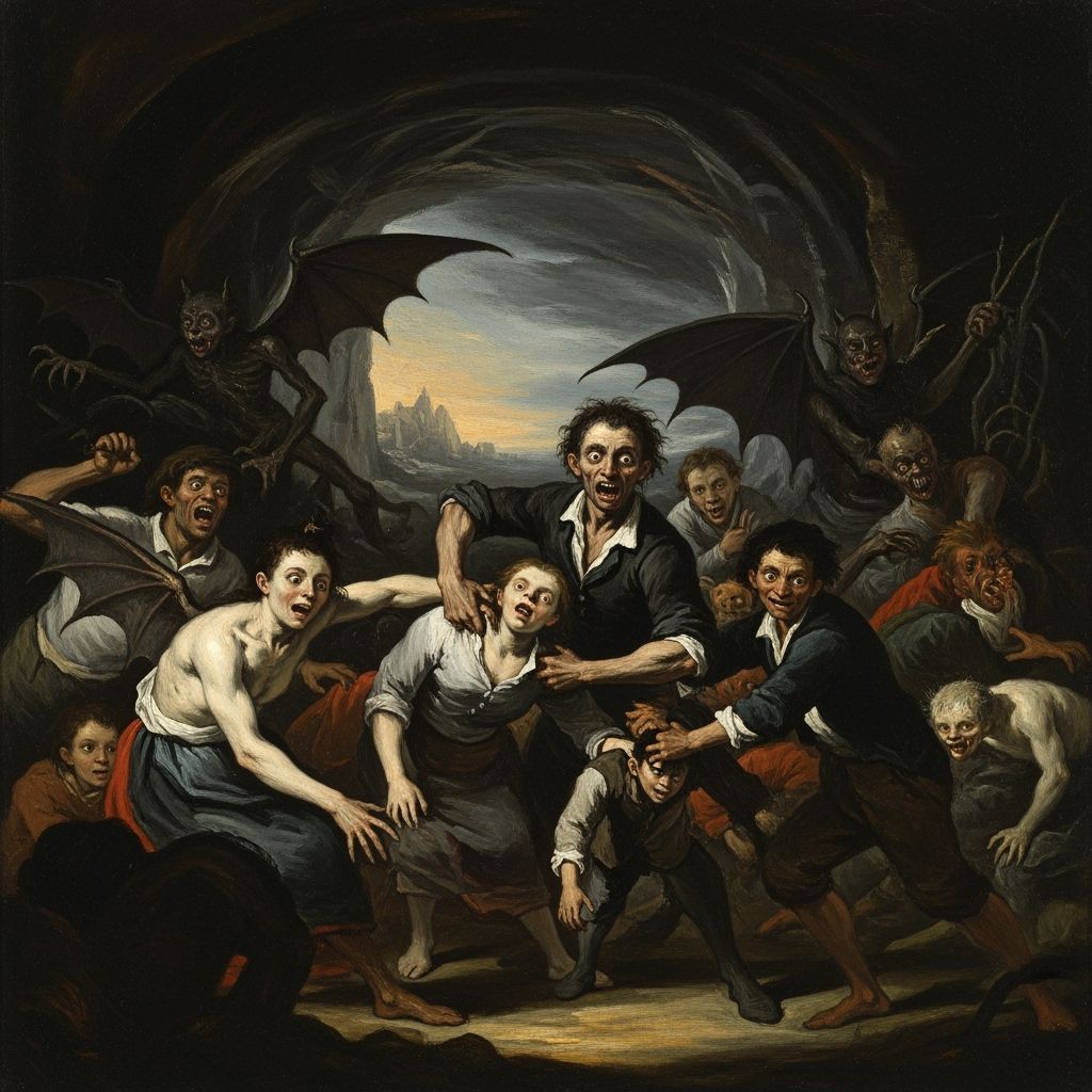 Grimdark Scene in Goya Style