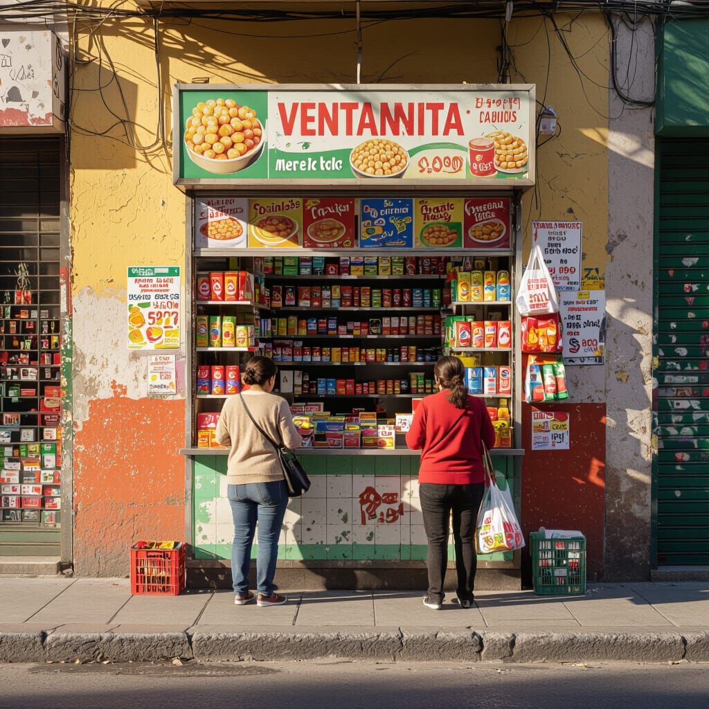 Hyper-Realistic Mexican Ventanita Grocery Kiosk