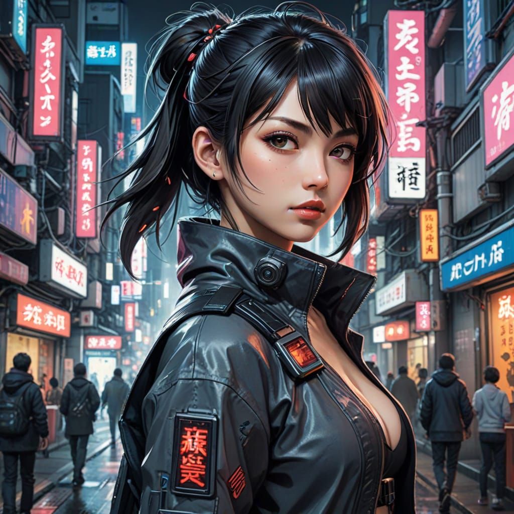 Cyberpunk Goddess on Japanese Magazine Cover