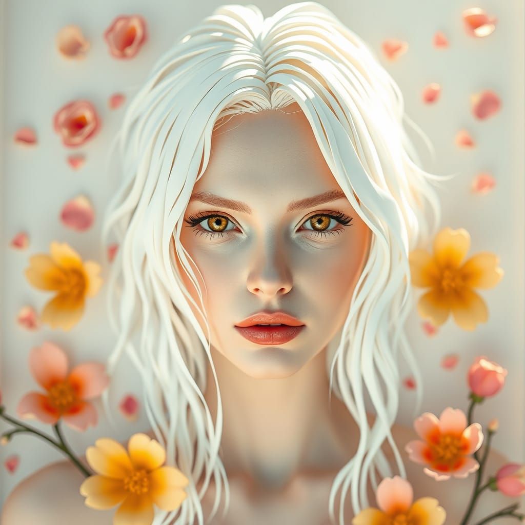 Papercraft Woman Dripping with Milk and Honey