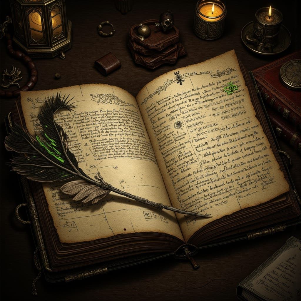 Evil Plague Doctor's Journal in Gothic Style