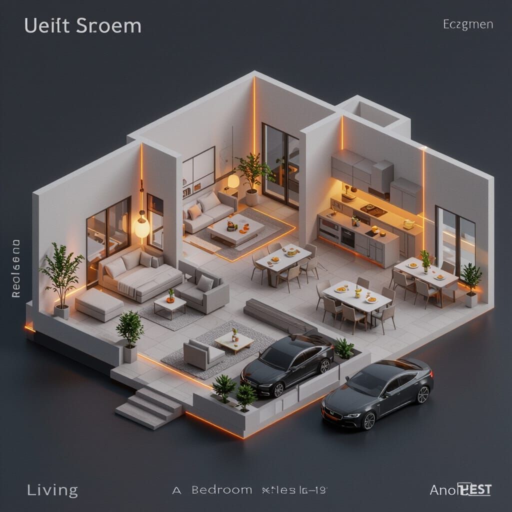 Luxury Architectural Floor Plan Render