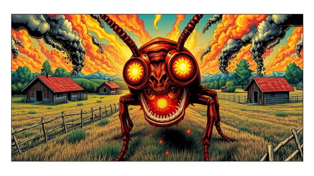 Superhero Comic Book Panel: Bug Eye's Gama Vision