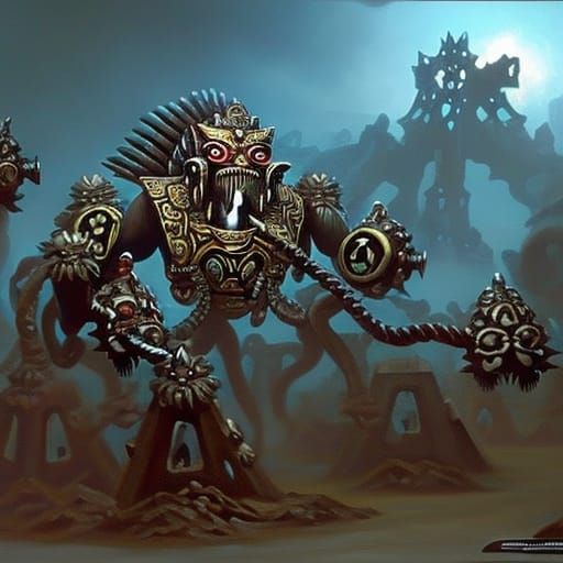 Azathoth Horror in Boris Vallejo Style