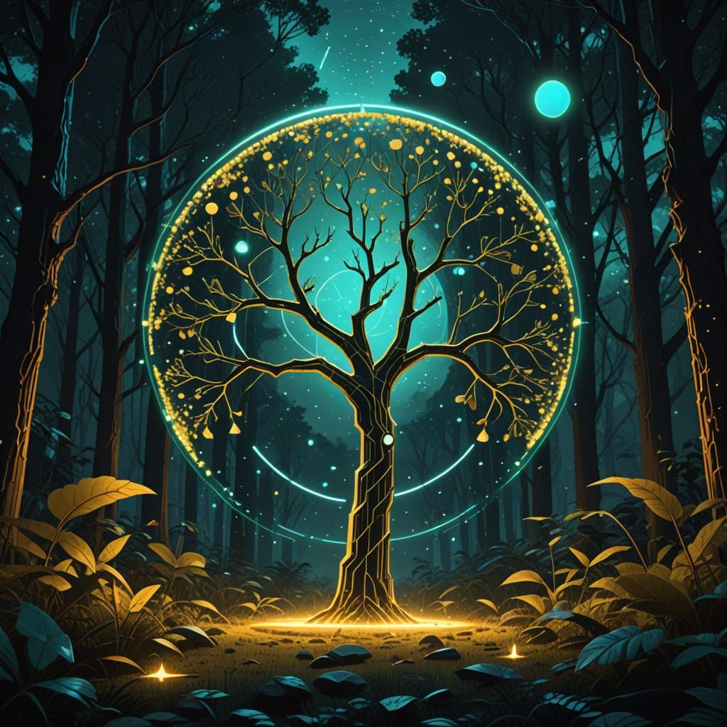 Surreal Nature Meets Tech in Convergence for Impact Logo